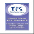 advertisement for 'Tuition Funding Sources: Scholarship Database with $41 Billion in Awards. Career Personality Test and Detailed College & Career Information'