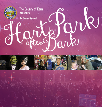 advertisement for: 'The County of Kern Presents the Second Annual Hart Park After Dark'