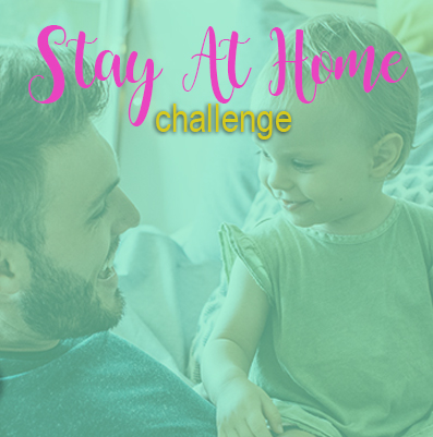 image: Stay At Home Challenge Man looking at a young child
